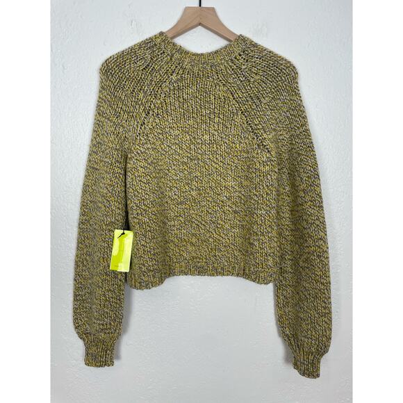 Duffy NY Wool Blend Canary Yellow Multi Pullover Sweater NWT Size Small - Picture 2 of 5